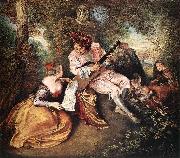 WATTEAU, Antoine La gamme d amour oil painting artist